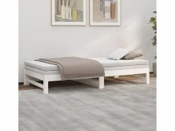 Cama nido - 80x200 cm extraíble madera maciza de pino ES68992 Blanco Hot