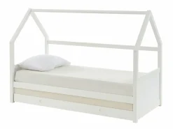 Vente-unique Cama Montessori|Cama Nido|Cama nido cabaña 2 x 90 x 190 cm de madera de Pino con colchón - HURRA