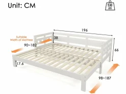 Cama nido de pino macizo - 90(180)x190cm - con somier -^ModernLuxe Hot