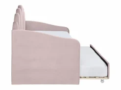 Cama nido en forma de concha 2 x 90 x 190 cm en terciopelo con colchón - ELUSIA^Vente-unique Hot
