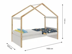 Cama Nido Estilo Casita - Infantil - Para Colchón de 90 - 150x195x97 - Buyqualia^ Hot