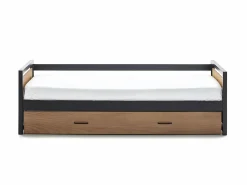 Cama nido industrial 90 x 190 cm de MDF Pino y metal con colchón BOSTON^Vente-unique Online