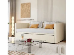 Merax Cama Diván|Cama Nido|Cama nido infantil 90 x 200 cm - terciopelo - estilo contemporáneo - color