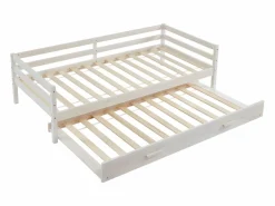 Vente-unique Cama nido infantil 2 x 90 x 190 cm Pino macizo y MDF AEDAN II Blanco Sale