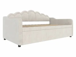 Hauss Spole Cama Diván|Cama Nido|Cama nido infantil 90x200 cm con LED convertible en cama para adultos 180x200 cm, terciopelo, , sin colchón