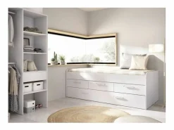 Cama nido Leka con 3 cajones blanco 68x194x95 cm Multicolor Hot