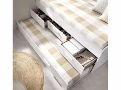 Cama nido Leka con 3 cajones blanco 68x194x95 cm Multicolor Hot