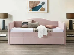 Cama nido MATHILDE 2 x 90 x 190 cm terciopelo^Vente-unique Online