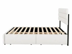 Cama Diván|Cama nido para adultos y niños 140 x 200 cm y 90 x 190 cm - Cama con plataforma extensible con 2 cajones con somier y cabecero -