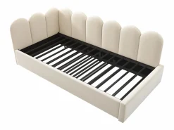 Cama nido tapizada - 90 x 200 cm + 90 x 190 cm - sofá cama infantil - sin colchón - terciopelo -^Merax Discount