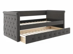 Cama nido tapizada LOUISE - 2x90x190cm - tela^Vente-unique New
