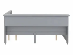 Merax Cama nido 140x200 cm + 90x190 cm con 2 puertas correderas y tomas USB - LED - Tablero aglomerado + MDF - (sin colchón) Gris Clearance
