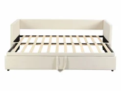 Cama Diván|Cama Nido|Cama nido 90/180x200cm, Sofá cama extensible con somier, estilo escandinavo, terciopelo,