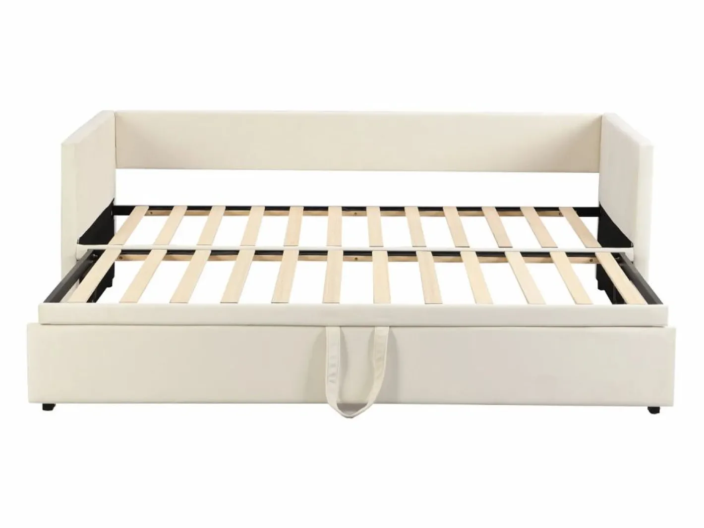 Cama Diván|Cama Nido|Cama nido 90/180x200cm, Sofá cama extensible con somier, estilo escandinavo, terciopelo,