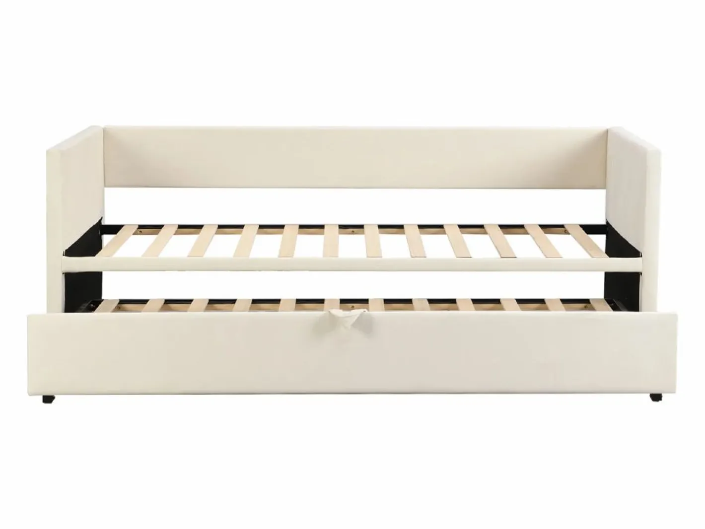 Cama Diván|Cama Nido|Cama nido 90/180x200cm, Sofá cama extensible con somier, estilo escandinavo, terciopelo,