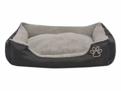 Clicnbuy Cama De Animales De Compañía|Cama para perro con cojín acolchado Talla M negra
