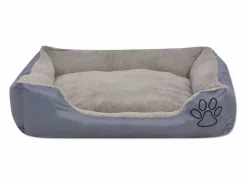 Clicnbuy Cama para perro con cojín acolchado talla S Gris