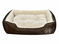 Clicnbuy Cama para perro con cojín acolchado talla M Marru00f3n Discount