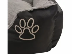 Clicnbuy Cama para perro con cojín acolchado XL negra Negro Sale