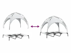 Clicnbuy Cama para perro Gris plata xl Acero Plateado Sale