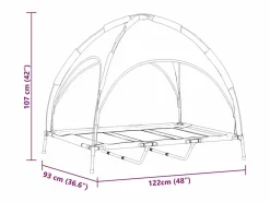 Clicnbuy Cama para perro Gris plata xl Acero Plateado Sale