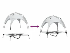 Clicnbuy Cama De Animales De Compañía|Cama para perro Gris plata l Acero