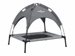 Clicnbuy Cama De Animales De Compañía|Cama para perros con dosel antracita tela oxford y acero