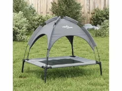 Clicnbuy Cama De Animales De Compañía|Cama para perros con dosel antracita tela oxford y acero