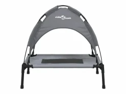 Clicnbuy Cama De Animales De Compañía|Cama para perros con dosel antracita tela oxford y acero