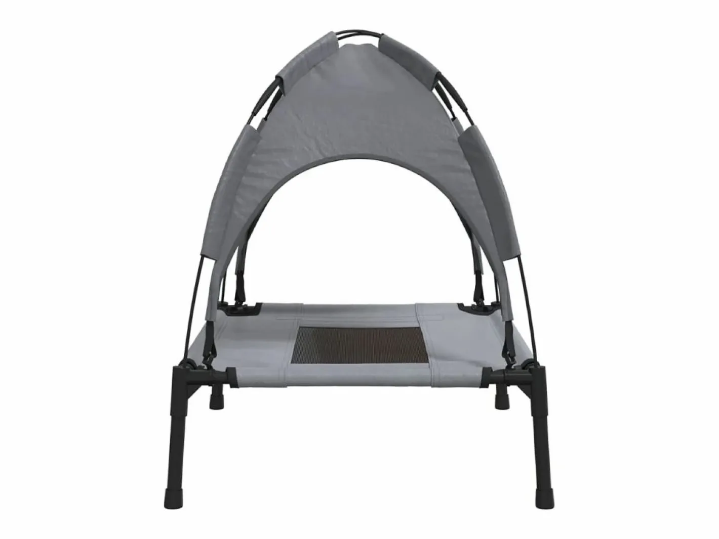 Clicnbuy Cama De Animales De Compañía|Cama para perros con dosel antracita tela oxford y acero