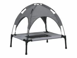 Clicnbuy Cama De Animales De Compañía|Cama para perros con dosel antracita tela oxford y acero
