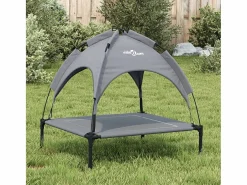Cama para perros con dosel antracita tela oxford y acero^Clicnbuy Outlet