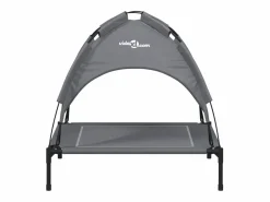 Cama para perros con dosel antracita tela oxford y acero^Clicnbuy Outlet