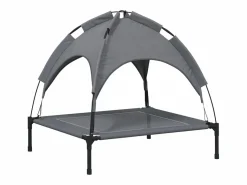 Cama para perros con dosel antracita tela oxford y acero^Clicnbuy Outlet
