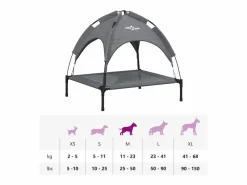 Cama para perros con dosel antracita tela oxford y acero^Clicnbuy Outlet