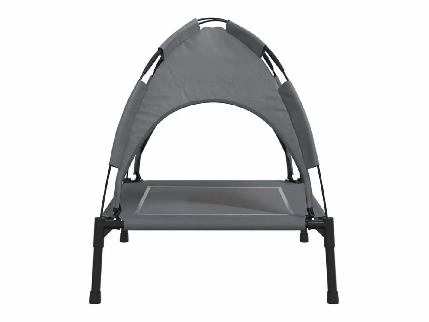 Clicnbuy Cama De Animales De Compañía|Cama para perros con dosel antracita tela oxford y acero