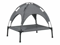 Clicnbuy Cama De Animales De Compañía|Cama para perros con dosel antracita tela oxford y acero