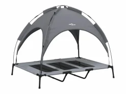 Clicnbuy Cama De Animales De Compañía|Cama para perros con dosel antracita tela oxford y acero