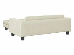 Clicnbuy Cama para perros con extensión terciopelo 100x50x30 cm Crema Sale