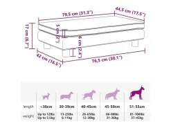Clicnbuy Cama para perros con extensión terciopelo 100x50x30 cm Crema Sale