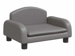 Clicnbuy Cama para perros de cuero sintético 50x40x30 cm Gris Outlet