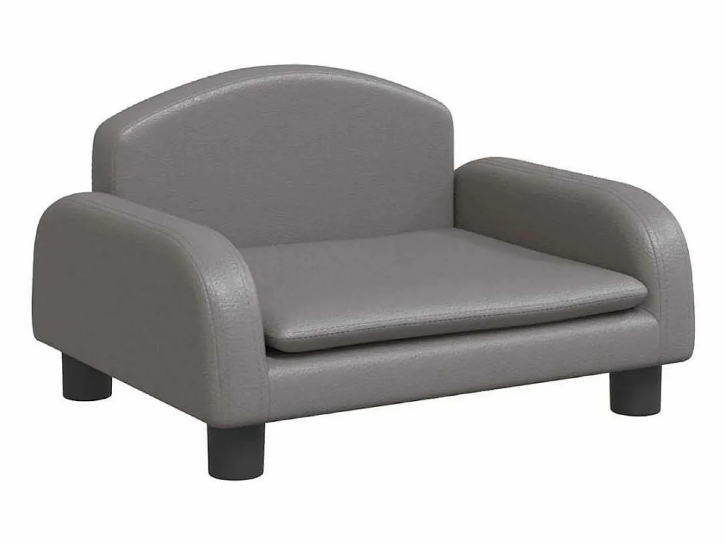 Clicnbuy Cama para perros de cuero sintético 50x40x30 cm Gris Outlet