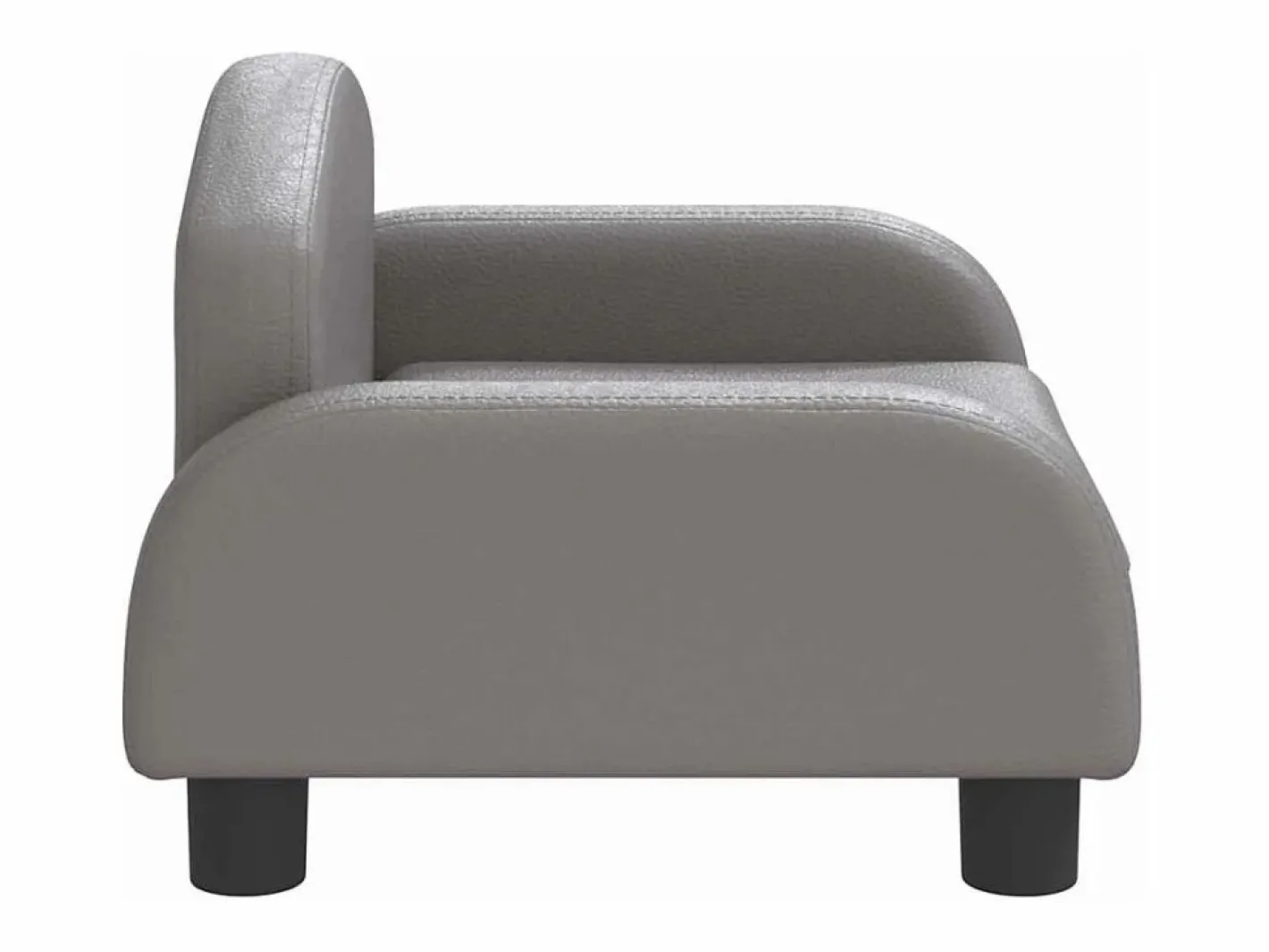 Clicnbuy Cama para perros de cuero sintético 50x40x30 cm Gris Outlet