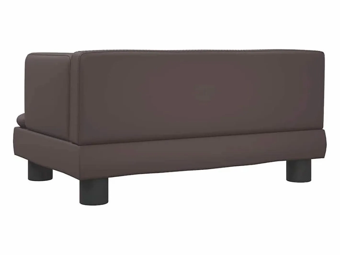 Clicnbuy Cama para perros de cuero sintético marrón 60x40x30 cm Marru00f3n Hot