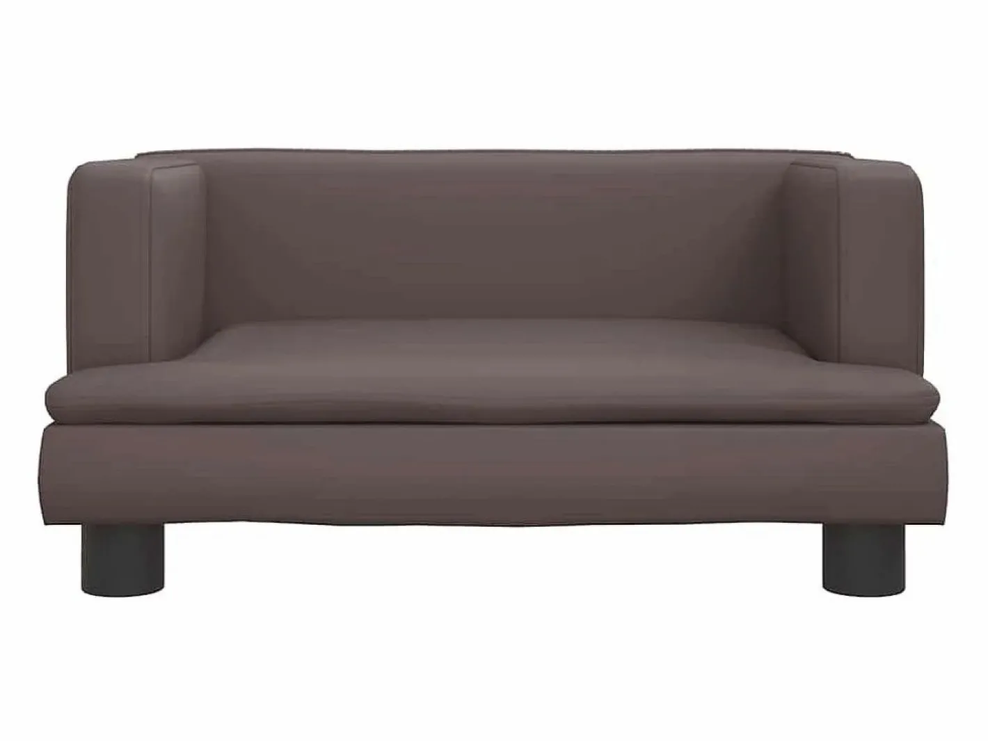 Clicnbuy Cama para perros de cuero sintético marrón 60x40x30 cm Marru00f3n Hot