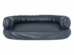 Clicnbuy Cama De Animales De Compañía|Cama para perros de espuma cuero sintético oscuro 88x65 cm