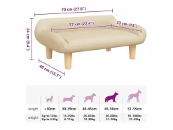 Cama para perros de tela 70x40x24 cm^Clicnbuy Online