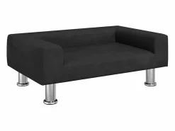 Clicnbuy Cama De Animales De Compañía|Cama para perros de terciopelo negra 70x45x26,5 cm