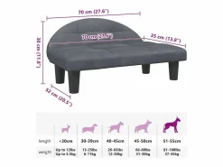 Cama para perros de terciopelo oscuro 70x52x30 cm^Clicnbuy Hot