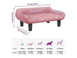 Cama para perros de terciopelo 70x40x24 cm^Clicnbuy Hot